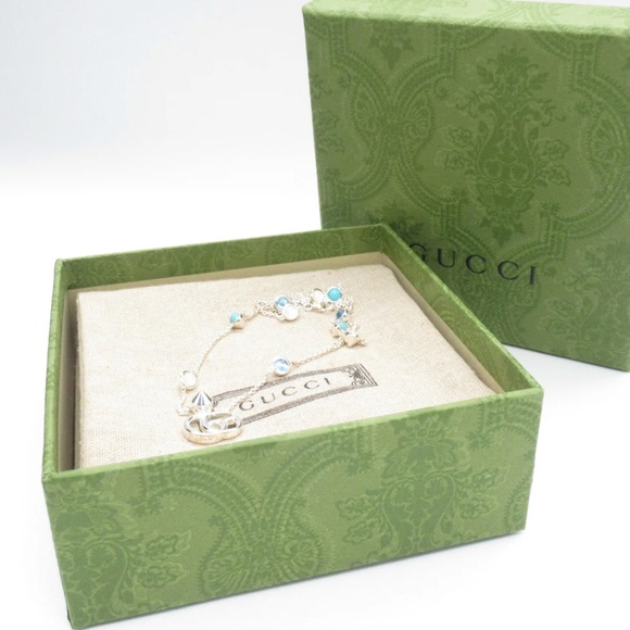 Gucci MOTHER OF PEARL NECKLACE NECKLACE 925 SILVER STAINLESS STEEL w/box - Picture 6 of 7